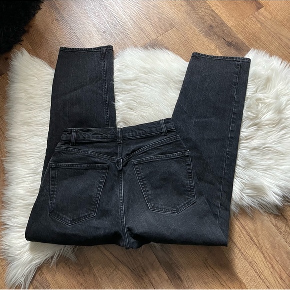 ASOS | High Rise Slim Fit Mom Jeans In Washed Black - Picture 4 of 4